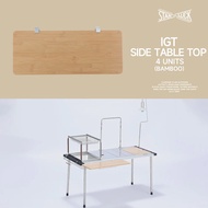 Stanluck IGT Side Table Top 4 Units Bamboo Board Outdoor Kitchen System Module Camping Picnic Dining