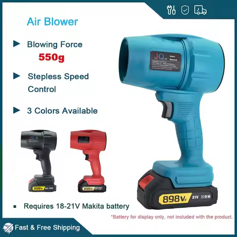 Air Blower Turbo Fan Jet Dry – 550g Thrust Power for Leaves, Snow, Dust – Compatible with 18V Makita
