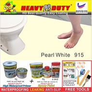 915 PEARL WHITE  ( FULL SET EPOXY PAINT HEAVY DUTY ) TOILET TILES FLOOR ( 1L PRIMER / 1L EPOXY / 0.5 KG POWDER ANTI-SLIP