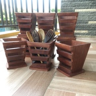 Wooden cutlery holder cutlery holder