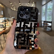 Mirror Casing Double F For iPhone 11 12 13 14 15 16 17 Pro Max X XR XSMAX 7 8 SE2020 Phone Case Shoc