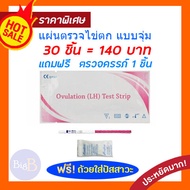 30X แผ่นทดสอบไข่ตก LH Ovulation test strip  แผ่นตรวจไข่ตก ชุดทดสอบไข่ตก ชุดตรวจไข่ตก แบบจุ่ม เห็นชัด ดูง่าย ราคาพิเศษ