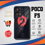Latest P0C0 F5 Case - P0C0 F5 - Dragon Motif - Premium Glossy Softcase Hardcase Material - P0C0 Glos
