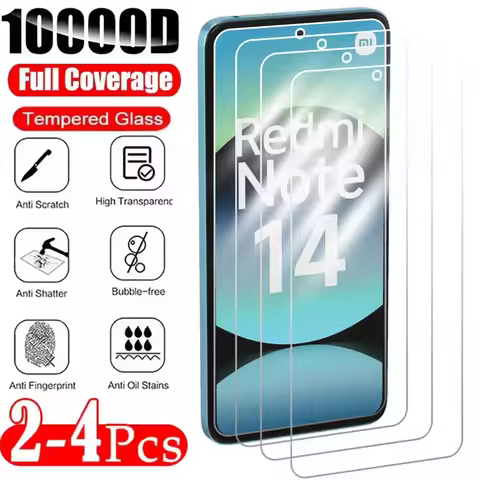 2PCS Tempered Glass For Redmi Note 14 13 12 11 Pro Plus Note 12S 11S 10S 10 Pro 9H Screen Protector 
