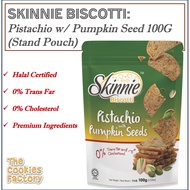 SKINNIE Biscotti: Pistachio w/ Pumpkin Seed Biscotti 100G (Stand Pouch)