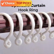 HomeStyle Openable Curtain Rod Ring Hook - Versatile Eyelet Hanger for Shower Curtains & Drapes (10P