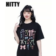 HITTY100%Cotton woman tshirt oversize korean Retro woman baju wanita baggy shirt Casual shirt woman 