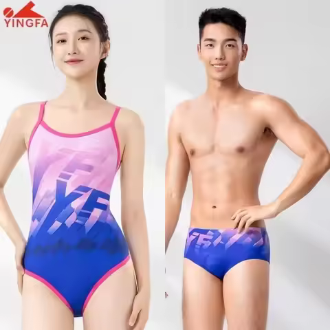 Couples Racing Swimwear Yingfa Chlorine Resistant Breathable Athletes Training Swimsuit