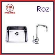 (SINK + SINK MIXER) Roz RZ5040 Stainless Steel Kitchen Sink + KrisRoz KS46006 Sink Mixer