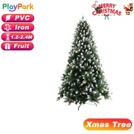 【Playpark】Christmas Tree 4/5/6/7/8FT Flowing Tree Red Fruit Tree White Christmas Tree Xmas Tree