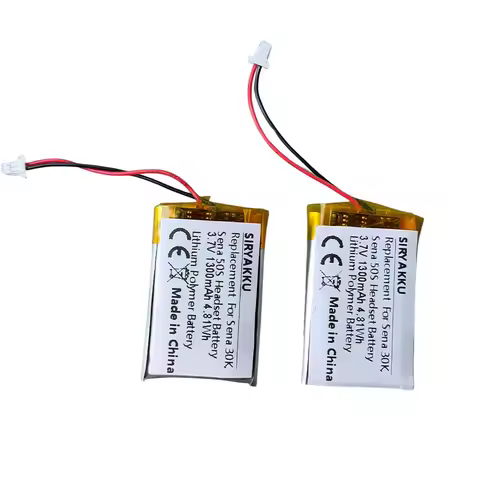 3.7V 1300mAh Rechargeable Battery FOR Sena 30K Sena 50S Sena 50S SP75 S7A-SP75 Motorcycle Bluetooth 