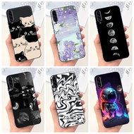 For Samsung Galaxy A90 5G Cute Cat Cartoon Soft Casing Samsung A90 5G SM-A908B Black Silicone Case