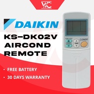 𝐅𝐑𝐄𝐄 𝐁𝐀𝐓𝐓𝐄𝐑𝐘 Daikin KS-DK02V Universal AC Remote Control | Air Conditioner ARC433A21空调遥控器 Daikin Air Cond Remote Control