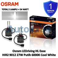 PUTIH Osram LEDriving HL EASE HIR2 9012 White 6000K Cool White LED Original Replacement Guarantee XL