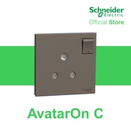 Schneider Electric AvatarOn C:15A 250V 1 gang 3 round pin with switch socket