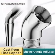 【8】135 Degree Adjustable Shower Head Angle Adapter Rotating Brass Elbow 4 Inch