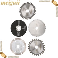 MEIGUII 5 PCS Circular Saw Blade Set, 24T/36T/80T Teeth 15mm / 19/32 Inch Arbor Mini Circular Saw Bl