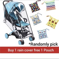 🇸🇬 baby stroller baby pram rain cover can use as dust cover