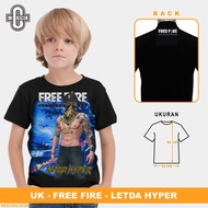 GAME KIDS T-SHIRT - [ FREE FIRE 3D / FF T-SHIRT / FREE FIREE ]- LETDA HYPER