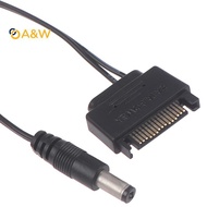A&W 1Pc SATA Male To DC 5.5*2.1mm 12V power supply SATA to DC Cable 20cm