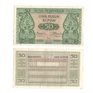 Uang kuno Indonesia 50 Rupiah 1952 Seri Kebudayaan Good VG Fine