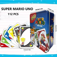 UNO Super Mario Metal Box Family Party Game เหมาะสำหรับ 2-10 คน มีในสต็อก ราคาถูกสุด ๆ