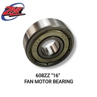608ZZ 608Z Z 608-2Z ("16") Double Metal Shielded-Scooter Roller Skate Skateboard Wheel Fan Bearing (