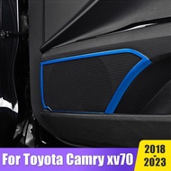 For Toyota Camry 70 XV70 2018-2020 2021 2022 2023 Car Accessories 4pcs Car Door Audio Speaker Cover Loudspeaker 3D Trim