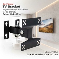 Taffware Adjustable TV Bracket VESA 100 x 100 for 14-24 Inch TV - TV-W24