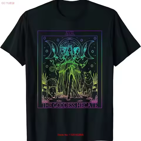 NEW LIMITED The Goddess Hecate Tarot Card Triple Moon Witch Hekate Wheel T Shirt vintage Washed Vers