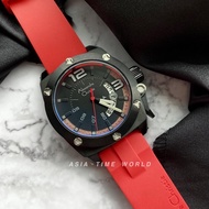 [Original] Alexandre Christie AC 6456MDRIPBA Quartz Men Watch with Red Silicone Strap