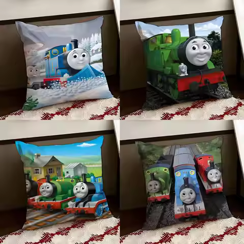 T-Thomas The Train Cushion Cover Reversible Soft Durable Pillow Cover Home & Car Multi-Scene Use for