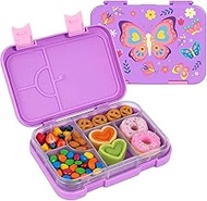 Tritan Bento Lunch Box for Kids, 760ml/26oz BPA-Free Leak-Proof Food Containers with 6 Compartments,