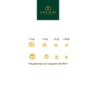 LOVE LUXE 999.9 Solid Pure Gold Bean FREE Bottle | Emas 999.9/24K
