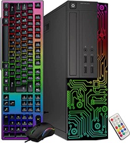 RGB Dell Desktop Computer Intel Quad Core I5 up to 3.6G, 16G, 512G SSD, Wi-Fi & HDMI, RGB Gaming PC 