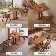 Small Small Apartment Table Dining Table Square Dining Table Table Negotiation Solid Wood Leisure Li