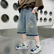 HUANGHU Store 2024 New Boys' Denim Shorts for Summer in Malaysia