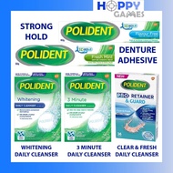 Polident Denture Retainer 3 minute Daily Cleanser Polident Adhesive Polident Whitening Pro Guard Cle