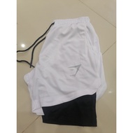 Quần Đùi Thể Thao Nam Tập Gym 2 Lớp Cao Cấp Có Túi Trong Gymshark Chất Vải Co Dãn 4 Chiều