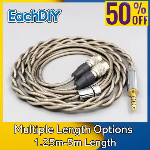 Type6 756 core 7n Litz OCC Silver Plated Earphone Cable For Mr Speakers Alpha Dog Ether C Flow Mad D