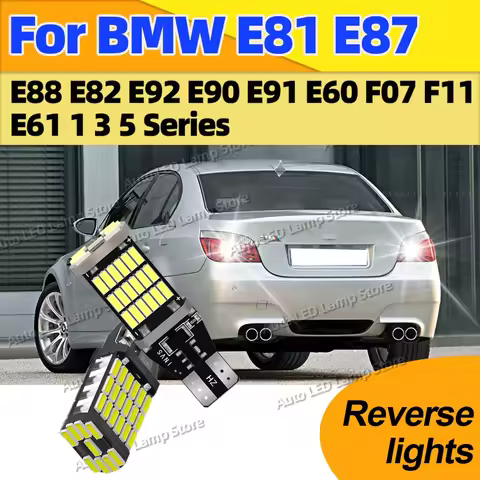 2Pcs LED Canbus Bulbs T15 W16W Reverse Lights 6000K Waterproof For BMW E81 E87 E88 E82 E92 E90 E91 E