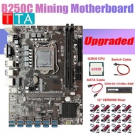 Sale B250C ETH Miner Motherboard 12 USB3.0G3930 CPUDDR4 8G 2133Mhz