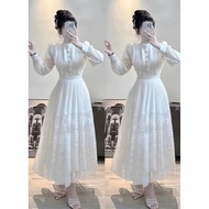Lady Long Silk Lace Dress Code HM1