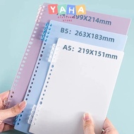 [Yahabook] Plastic Cover Set A4 A5 B5 Plastic Shackles 20 26 30 holes accessories for making planner