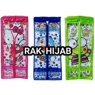 RAK JILBAB GANTUNG | RAK TEMPAT HIJAB KERUDUNG GANTUNG KARAKTER MURAH SERBAGUNA DORAEMON HELLO KITTY