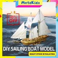MetaKidz Ship Model DIY Decoration Wooden Sailing Boat Assembly Decoration Model Building Kit 3D Puz