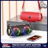 Hoco HC12 Wireless Bluetooth Speaker | LED Light Dual Subwoofer TF USB AUX Portable Outdoor Speaker