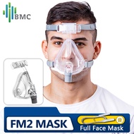 BMC FM2 CPAP Full Face Mask Auto CPAP BiPAP Mask With Free Headgear White for Sleep Apnea OSAHS OSAS Snoring People Connected S10