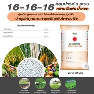 (ยกกระสอบ25kg) ปุ๋ยคอมปาวด์ซัลเฟต 16-16-16 ดวงตะวันเพชร เสริมการเจริญเติบโต เพิ่มการแตกใบอ่อน