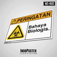 Safety Sign Rambu K3 PVC ANSI Bahaya Biologis Biohazard